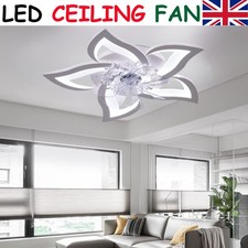 Ventilatore da Soffitto Led Dimmerabile Creativo 5 Fiamme Paralume Led con Telecomando Nuovo