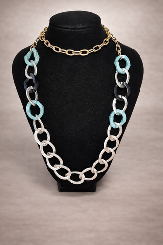 Lunga collana catena fashion - collana,