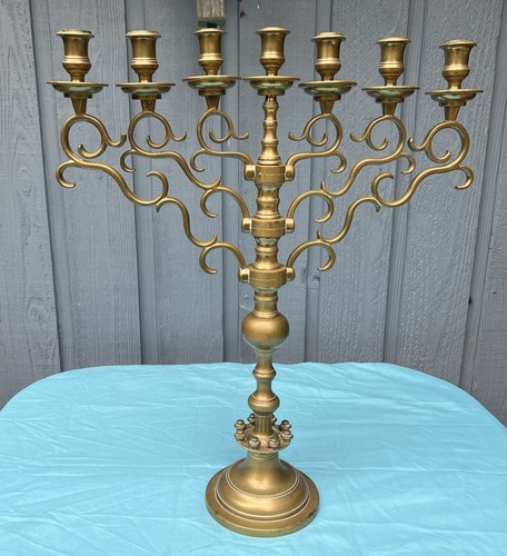 Antico candelabro ottone - antico,