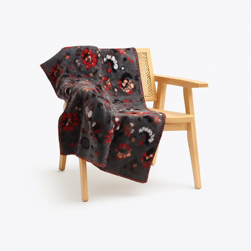 Plaid lana cotta antracite - lana,