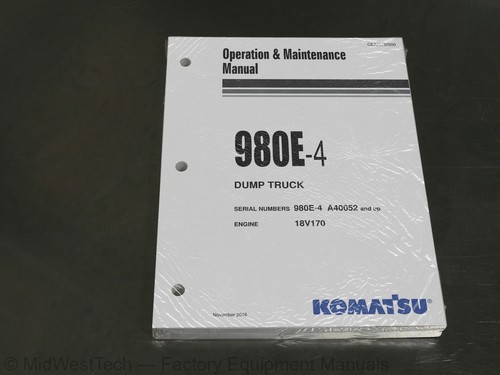 Komatsu 980e dumper - dumper, manuale
