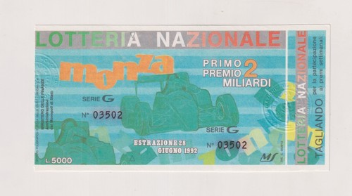 Biglietto lotteria monza - di,