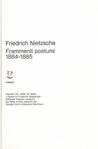 Nietzsche opere complete - f., nietzsche-