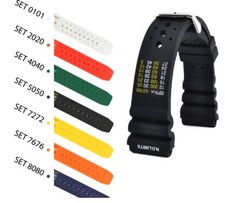 BRACCIALE SUBACQUEO CINTURINO IN SILICONE CINTURINO PER OROLOGIO SPORT EXTREM...