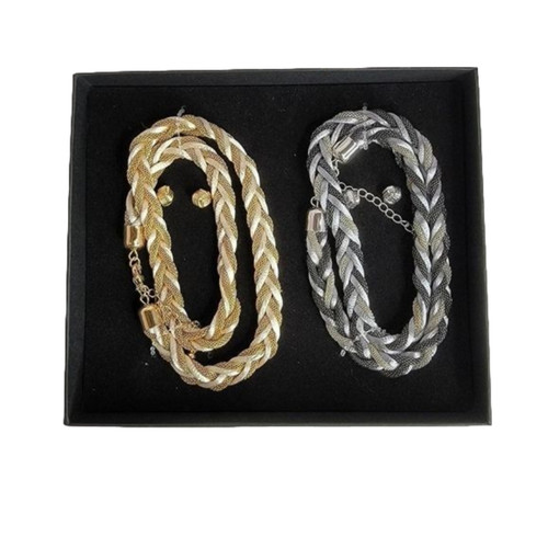 Two necklaces twisted rope - two,