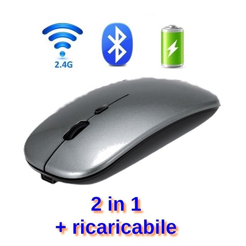 Mouse rgb ricaricabile dual - mouse,