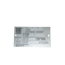 TARGHETTA RIASSUNTIVA DATI