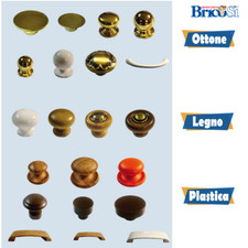 Pomoli Pomelli Modelli Assortiti in Legno Ottone Plastica Maniglie per Mobili