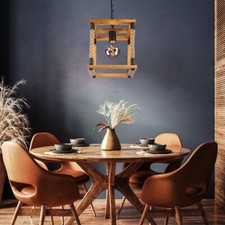 Lampadario Lampada In Legno