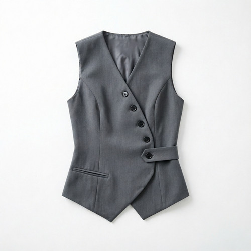 Gilet donna asimmetrico senza - asimmetrico,