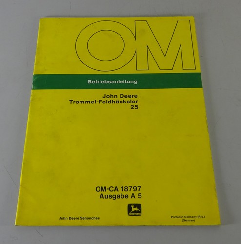 Manuale istruzioni john deere - manuale,