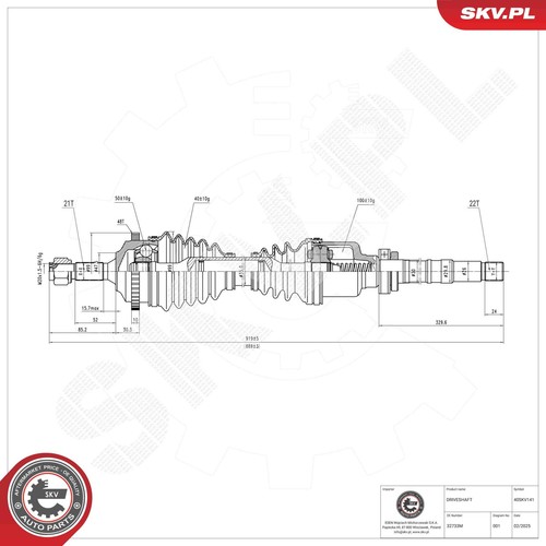 Albero motore esen skv - albero,