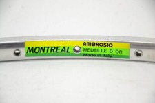 NOS Ambrosio Montreal cerchio stradale tubolare vintage x1 argento 36H 700c 622 20mm 450g
