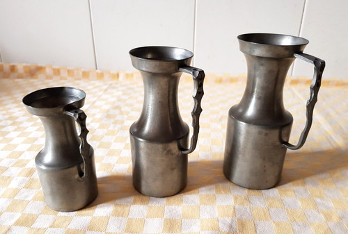 Set boccali peltro - 3,