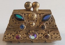 ANTIQUE DECORATED BRASS PILL