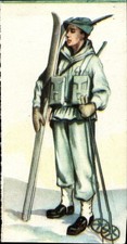 Figurina Guerrieri antichi e moderni Carrocco 1951 # 184 Alpino sciatore