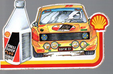 Adesivo SHELL OLIO OIL vintage anni 80 cm 16x10