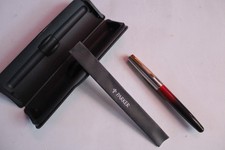 L68-PENNA STILOGRAFICA PARKER FRONTIER-FOUNTAIN PEN-STUDIO BOX PENNINO NIB ROSSO