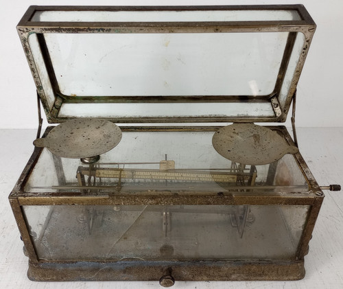 Antique apothecary scale glass - antique,
