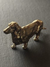 Statua bassotto in ottone