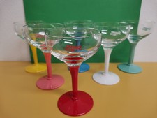 BICCHIERI SARONNO ROCKS AMARETTO 6 COPPE VETRO COLORATE BAR OSTERIA CASA