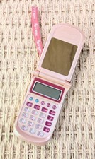 Calcolatrice stile cellulare flip Sanrio Hello Kitty 2002 Japan funzionante t...