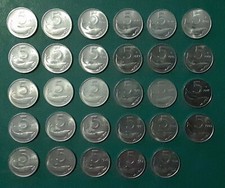 COLLEZIONE 29 MONETE DA 5 LIRE