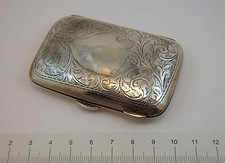 PORTA SIGARETTE INGLESE IN ARGENTO CESELLATO ANNI '20 SILVER CIGARETTE CASE
