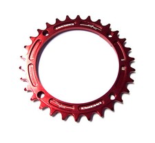 Race Face Anello Catena Singolo Stretto Largo - 104 mm - Rosso