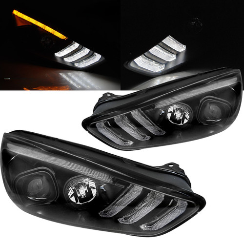 Kit fari led neri per - fari, ford