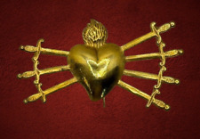 Cuore sette dolori per Addolorata  Dolosa madonna  statue 6x3,5 cm Color Oro