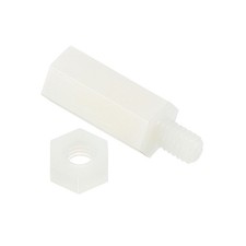 M4 Distanziale Viti 40pz Nylon Esagonale PCB Distanziali Dadi,(15mm+6mm,Bianco)