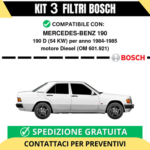 Kit bosch filtri tagliando - kit,