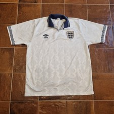 VINTAGE ENGLAND 1990 HOME FOOTBALL SHIRT UMBRO 