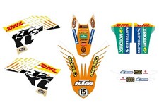 Kit Adesivi Grafiche per Ktm Exc Exc F 2008 2009 2010 2011 Crystal 5 decimi 
