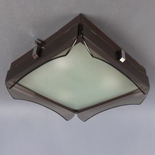 Lampada Plafoniera Fontana Arte Veca Design Vetro Metallo Modernariato Anni ‘50