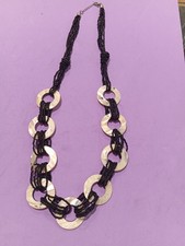 Collana Lunga Vintage Madreperla E Perline