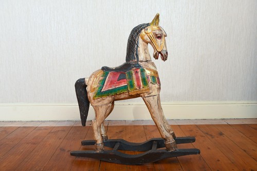 Antico cavallo dondolo - a,