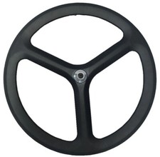 Cerchi in carbonio 700C 50mm profondità 3 razze per bici pista/tempo 3K twill opachi