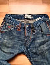 Jeans Vintage Poivell D-Ring Denim Arancione Taglia M