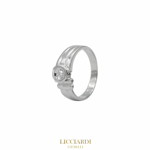 Anello solitario uomo - , oro