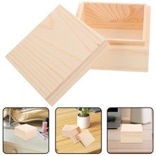  2 Pcs Scatola Porta Oggetti Con Coperchio Piccola Cassa Di Legno