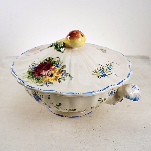 Zuppiera ceramica dipinta a - in,