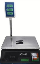 Bilancia Elettronica Digitale da Banco 40KG Asta Display LCD Fronte Retro