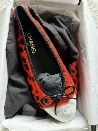 Ballerine chanel red pony 38c - ballerine,