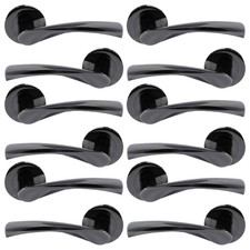 Maniglie per porta nere nichel