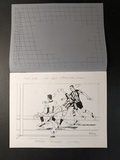 disegno originale GIANELLI Milan-Juve 2003 (21x16 cm) 11