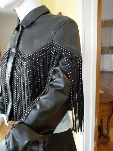 Giacca zara ecopelle frange - giacca,