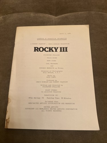 Rocky iii handbook - rocky, of