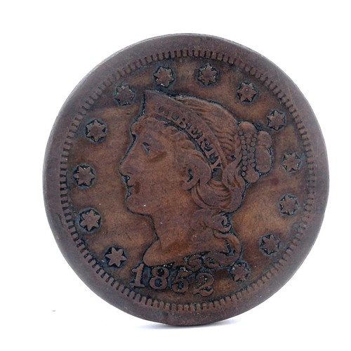 1852 grande cent penny moneta - 1852,